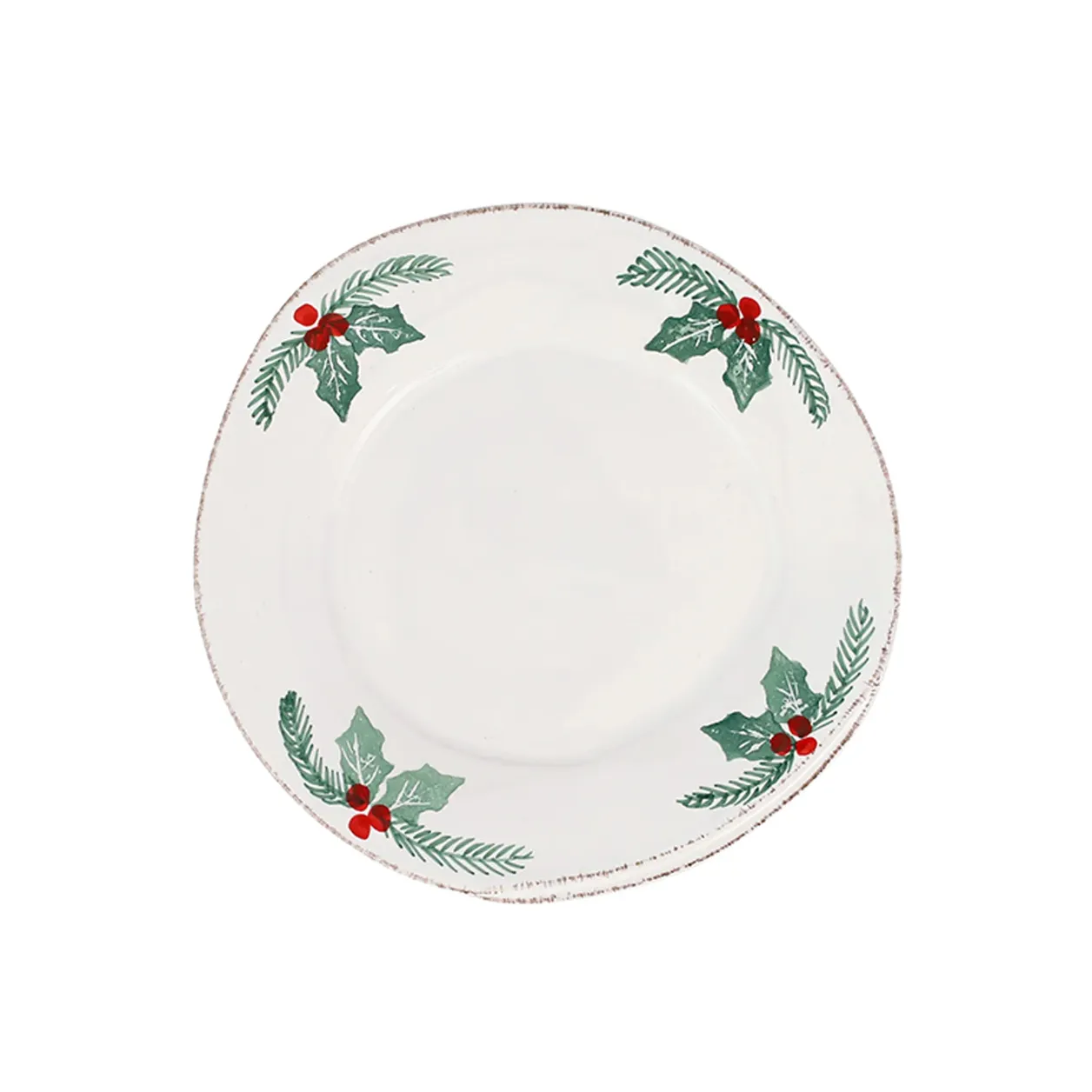 VIETRI Lastra Evergreen Holiday Salad Plate