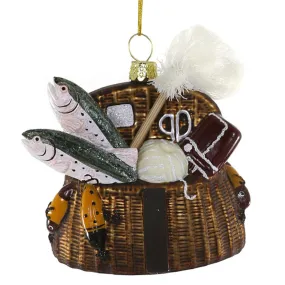 Vintage Fishing Creel Ornament