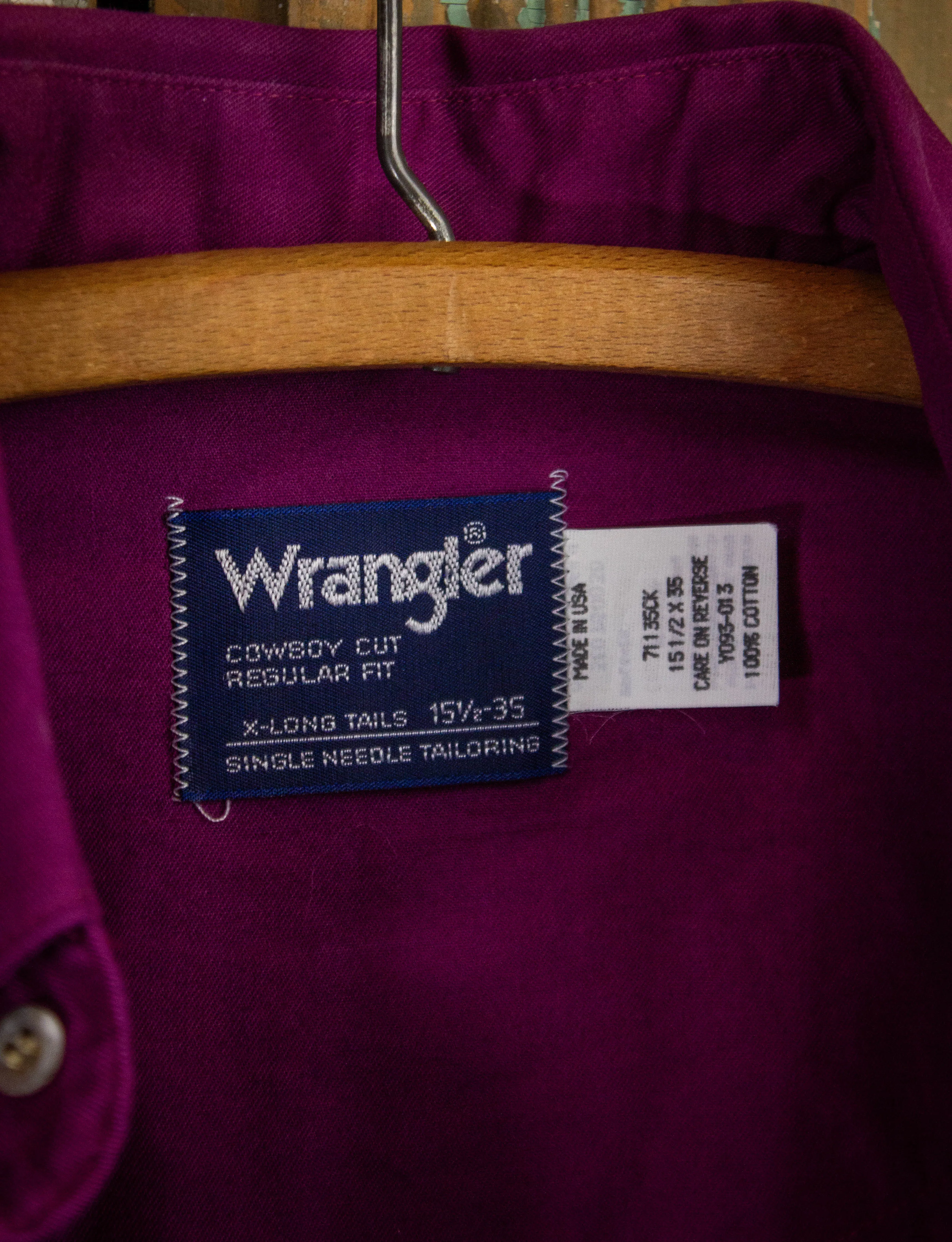 Vintage Wrangler Painted Desert Button Up Shirt Purple Large