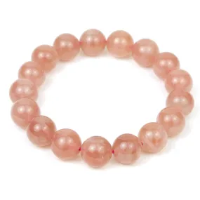 Violet Rose Quartz Stretch Bracelet 12mm