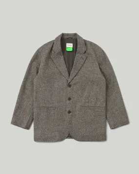 Wool Broad Jacket Brown